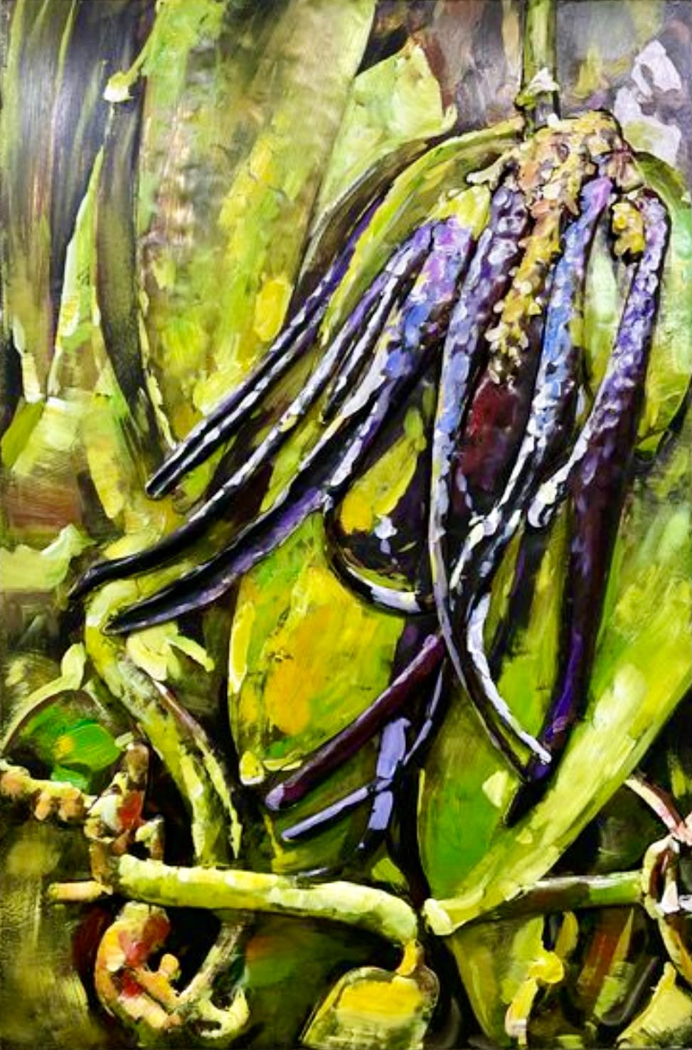 Tableau en relief Gousses de vanille — Culture inspiré de La Réunion | L'ART Réunion