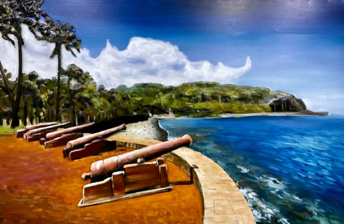 Tableau en relief Le Barachois — Paysages inspiré de La Réunion | L'ART Réunion
