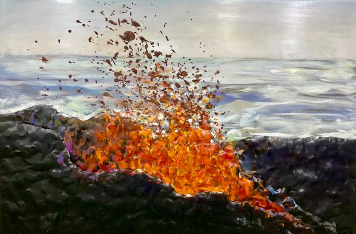 Tableau en relief Le Piton de la Fournaise — Volcans inspiré de La Réunion | L'ART Réunion